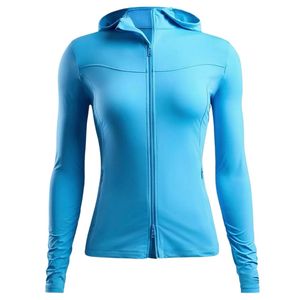 Blue Quarter Zip Hooded Golf Pullover Women's Long Sleeve Performance Sports Top Outdoor Training Wear Casual <b>Athletic</b> Apparel - Product Image 1