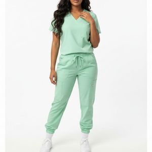 Ensemble d'uniformes médicaux d'hôpital, blouses d'infirmière personnalisées à manches courtes avec impression de logo, respirantes et confortables - Product Image 6