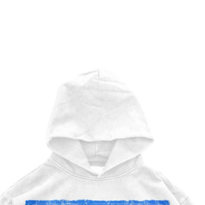 Men's <b>White</b> Summer Crop Hoodie Hip Hop Streetwear Digital Printing Zip-Up <b>Sweatshirt</b> with Sleeve Badges OEM Service - Product Image 3