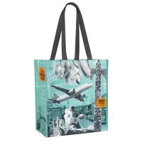 Sac de rangement pliable unisexe en tissu RPET recyclé robuste et personnalisable, écologique, sac de courses réutilisable promotionnel très demandé