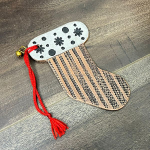 Nueva personalización 100% adornos de vaquero de cuero genuino botas de vaquero de cuero con herramientas occidentales colgantes adornos navideños regalos - Product Image 3