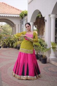 Lehenga choli spécial Navratri, lehenga choli de mariée en gros, lehenga choli bicolore, lehenga choli indien très demandé - Product Image 5