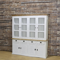 Buffet rustique de style campagnard, meuble de rangement moderne de style industriel européen en bois massif, multi-usages pour salon et cuisine