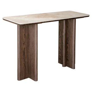 Mesa Consola Moderna de Madera Maciza Hecha a Mano, Ecológica y Duradera, con Base de Trípode, Diseño Minimalista, Mueble para Entrada o Sala de Estar - Product Image 1