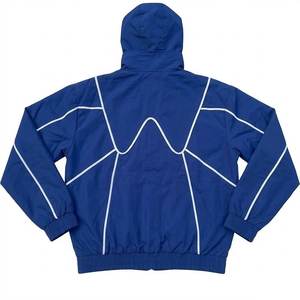 RTS New Arrivals Custom Logo Blue With Panels Men's Nylon <b>Wind</b> <b>Breaker</b> Shorts Sets For Summer Outwear Men Set Streetwear Hoodies - Product Image 3