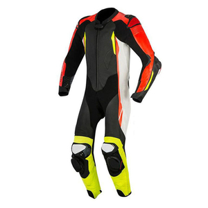 Combinaison de course moto pour homme à manches longues, noire et blanche, coupe-vent, toutes saisons - Product Image 6