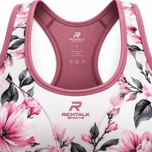 Sujetador deportivo de sublimación para mujer, el más vendido, de bajo precio, de secado rápido, transpirable, al por mayor, de alta calidad, con logo frontal, espalda cruzada, soporte medio - Product Image 4