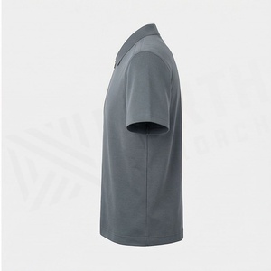 Polos de Hombre de Alta Calidad OEM, Transpirables, Ligeros, Ropa de Verano, Algodón, Tallas Grandes, Media Cremallera, Nuevo Estilo - Product Image 3