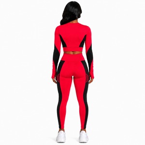 Private Label Women's Yoga Set Seamless Workout Clothing High Waist Leggings Sports Bra Wholesale Manufacturer - Product Image 2