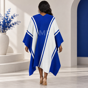 HMR Sorority Sisterhood Blue Yellow Spring Autumn Winter New Stylish Women Elegant Cardigan Poncho Cape Women Sweater - Product Image 4