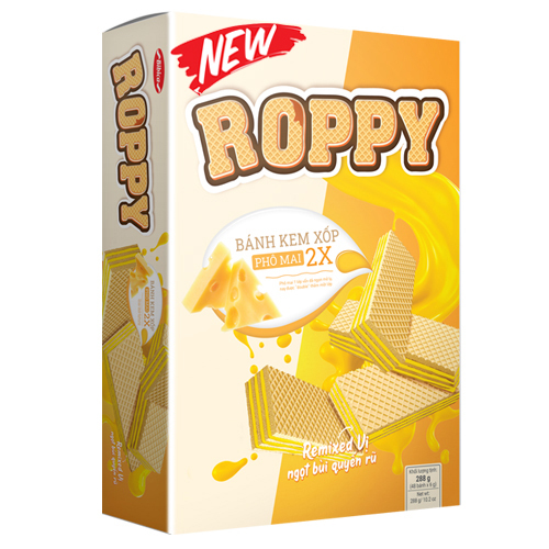 Wholesale Bibica Roppy Flat Wafer Cheese 288g/ Vietnamese Bibica Flat Wafer Exporter