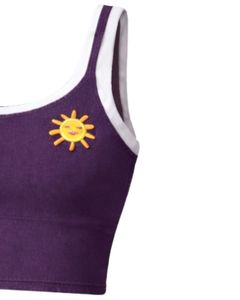 Conjunto de Falda de Dos Piezas Morado para Mujer, Personalizado por el Fabricante, Top Corto sin Mangas, Minifalda de Cintura Alta, Suave y Elástica, Atuendo Casual de Verano - Product Image 3