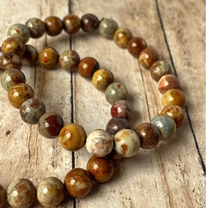 Natural Picture Jasper <b>Bracelet</b> Landscape Jasper <b>Beaded</b> <b>Bracelet</b> For Healing Reiki Energy Jewelry Wholesale 8mm - Product Image 4