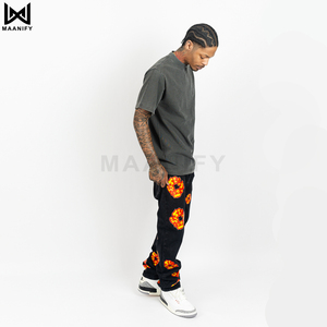 T-shirt Homme Oversize en Coton Teint en Pièce, Style Streetwear, Vintage Délavé, Qualité Premium, Décontracté et Tendance - Product Image 2