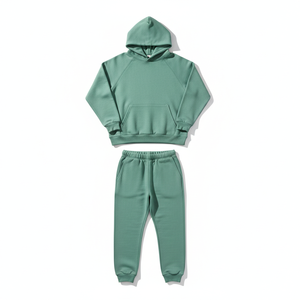 Hot Sale Custom Designed Men's 100% Cotton Solid <b>Tracksuit</b> Plus Size Casual Fashion Wear Winter Breathable Lightweight Factory - Product Image 1