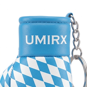 Porte-clés Mini Gant de Boxe Drapeau de la Bavière, Motif Diamant Bavarois, Breloque Souvenir pour Sac, Logo Personnalisé - Product Image 2