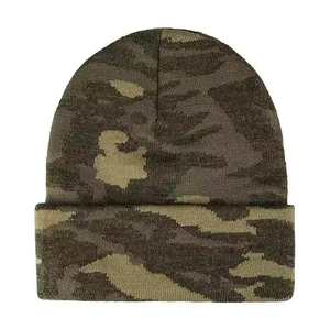 Bonnets tricotés personnalisés à motif camouflage et nœuds vieillis pour unisexe – Bonnets d'hiver jacquard de haute qualité pour le streetwear - Product Image 6