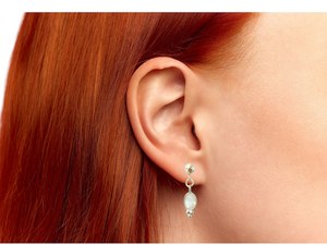Ensemble de bijoux fins pour femmes, pendentif et boucles d'oreilles en pierre de lune arc-en-ciel naturelle, argent 925, fabrication artisanale, design personnalisé, vente en gros - Product Image 5