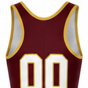 Singlet de Lucha Sublimado en Color Borgoña y Dorado para Hombre, Uniforme Deportivo de Poliéster sin Mangas para Entrenamiento y Competencia de Lucha - Product Image 5