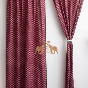 ชุดผ้าม่านผ้าฝ้ายพิมพ์ลายดอกไม้สไตล์วินเทจ  น้ำหนักเบาและโปร่งสบาย - Product Image 5