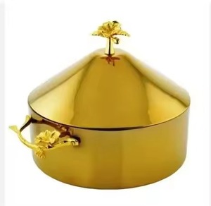 Marmite Métallique Premium Design Élégant Isolée pour Plats Chauds – Plat de Service Contemporain pour la Cuisine - Product Image 1