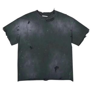 เสื้อยืดโอเวอร์ไซส์ทรงบ็อกซี่ ผ้าคอตตอน 100% ระบายอากาศได้ดี น้ำหนัก 220 กรัม ดีไซน์เรียบง่าย สำหรับผู้ชาย สไตล์สตรีทแวร์ - Product Image 4