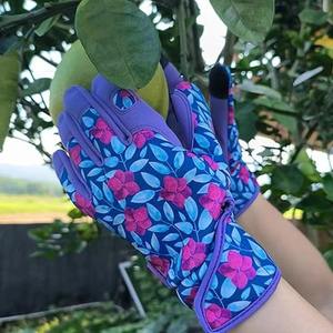 Gants d'hiver en cuir pleine fleur compatibles avec les écrans tactiles, paume antidérapante, fermeture à cordon, unisexe, pour le jardinage et les activités de plein air - Product Image 2