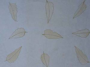 Handmade Recycled Cotton <b>Paper</b> Wood Free Acid Free Recyclable Truly Eco Friendly Screen Printed Gift <b>Wrap</b> Natural Leaves' - Product Image 3