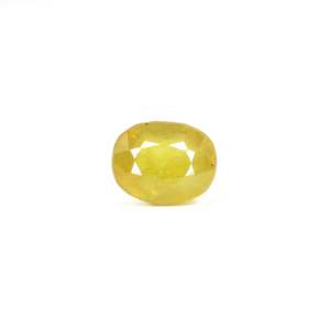 7.35 Carat Oval Cut Yellow Sapphire Loose Gemstone for Fine Jewelry - Product Image 1