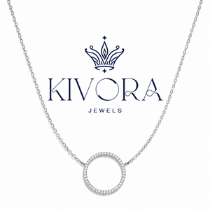 KIVORA Trendy Moissanite Pendant Necklace 925 Silver Rhodium Plated Brilliant Cut Geometric Minimalist Everyday Wear <b>Gift</b> Party - Product Image 1