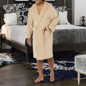 Peignoir en velours thermique 2026 personnalisé pour adulte, en tissu gaufré, 100 % fibre de bambou, manches longues, décontracté, sexy, tendance, séchage rapide - Product Image 6