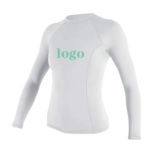 Vente en gros de rashguards personnalisés avec logo, unis, à séchage rapide, protection solaire UPF50+, anti-UV, compressifs, à manches courtes pour le fitness - Product Image 1