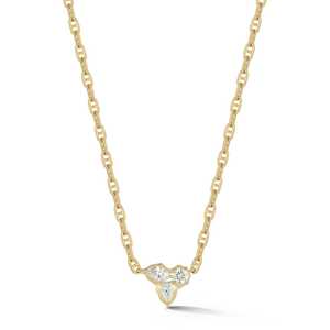 Mix Cut Lab Grown Diamond <b>Pendant</b> Necklaces Custom 10K 14K 18K <b>Solid</b> <b>Gold</b> Minimalist Dainty Everyday Wear Layering B2B Wholesale - Product Image 1