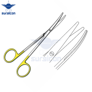 Tijeras Metzenbaum de 14.5 cm / 5-3/4 Pulgadas, Tijeras Quirúrgicas Médicas de Precisión Curvas con Punta Roma, Color Dorado TC - Product Image 6