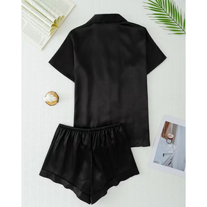 Vêtements de nuit pour femmes à boutons, doux et respirants, pour la détente quotidienne et les soirées confortables, production en série - Product Image 4
