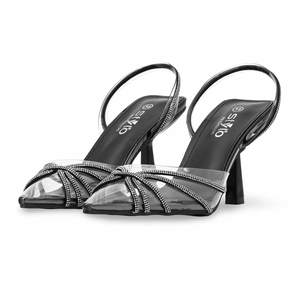 Open Back WN5370 Pompes de couleur noire - Product Image 3