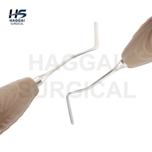 Instrumento Compuesto Applica de Doble Punta con Mango de Silicona Tan, Herramienta Dental Restauradora de Acero Inoxidable Antiadherente, CE - Product Image 2
