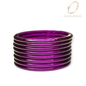 Trending Jelly Purple Acrylic Kashmiri <b>Bangles</b> Set Lightweight <b>Bracelet</b> Collection Wholesale Price Global Export - Product Image 4