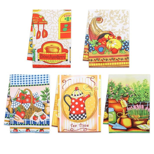 Juego de Toallas de Cocina de Algodón 100% Comprimido, Tejido Personalizado e Impreso, para Uso Doméstico, Venta al Por Mayor, Fabricante OEM ODM - Product Image 2