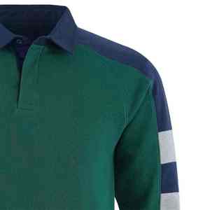 เสื้อรักบี้แขนยาวแบบกำหนดเองสำหรับผู้ชาย ผ้าฝ้ายคุณภาพสูง พร้อมลายปักหรือลายพิมพ์ - Product Image 4