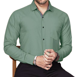 Chemise à manches longues pour homme 100% coton, formelle, blanche, boutonnée, fabricant OEM - Product Image 3