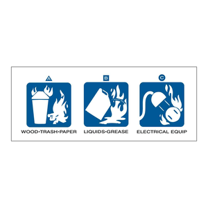 Étiquettes adhésives durables Brady pour extincteurs à produits chimiques secs et hydrocarbures halogénés - Product Image 1