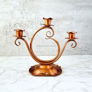 Candelabro de metal pulido negro para el centro de mesa de decoración del hogar y velas de cena romántica con atractivo de diseño clásico - Product Image 2