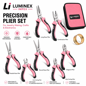 LUMINEX IMPEX LUB=113 <b>Long</b> <b>Nose</b> Stainless Steel Lightweight Smooth Work Jewelry Making Polishing Pliers for Bracelet Making DIY - Product Image 1