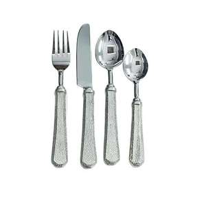 Juego de cubiertos de acero inoxidable de primera calidad con acabado plateado, cuchara, cuchillo y tenedor para vajilla de boda al mejor precio - Product Image 6