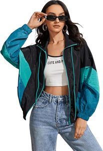 Chaqueta Cortavientos Impermeable con Capucha Naranja, Recubierta de PU, con Cierre de Cremallera con Logotipo, Cuello Alto, Estilo Casual, Unisex, para Otoño - Product Image 4