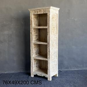 Meilleure collection d'étagères bibliothèques hautes en bois massif sculpté à la main, art antique de l'Himalaya - Product Image 1