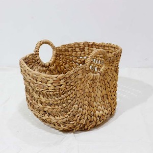 Panier de rangement tissé à la main en jonc de mer naturel avec poignée pour la maison, la salle de bain et la cuisine - Product Image 4