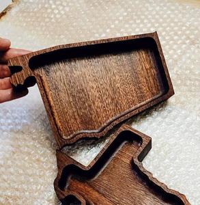 Bandeja de Madera Pulida con Forma de Estado, Plato para Joyas, Contenedor para Dulces y Bocadillos, Ecológico, Regalo de Orgullo Estatal - Product Image 3