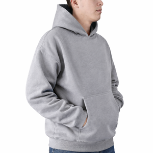 Sweat à capuche d'hiver pour homme |   Sweat-shirt décontracté en coton tricoté 100% uni |   Conception personnalisée écologique |   Vente en gros OEM - Product Image 6